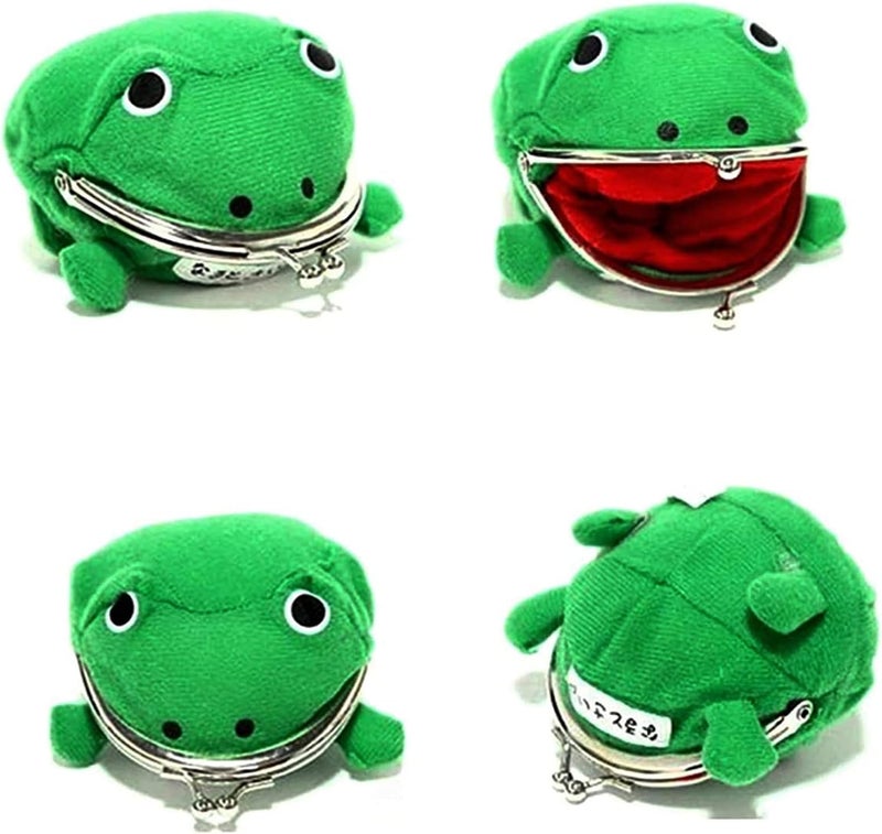 Bestmaple Frog Wallet Anime Cartoon Coin Purse Manga Flannel Wallet Cute Funny Plush Toy (Anime Frog) - Image 4